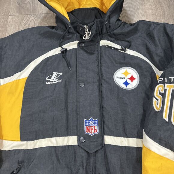 Vintage 90’s NFL Pro Line Pittsburgh Steelers Puffer Jacket Logo Athletic Sz XL - Picture 5 of 14